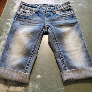 Miss Me blingy crop jeans sz 26x16